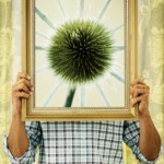 man with dandelion